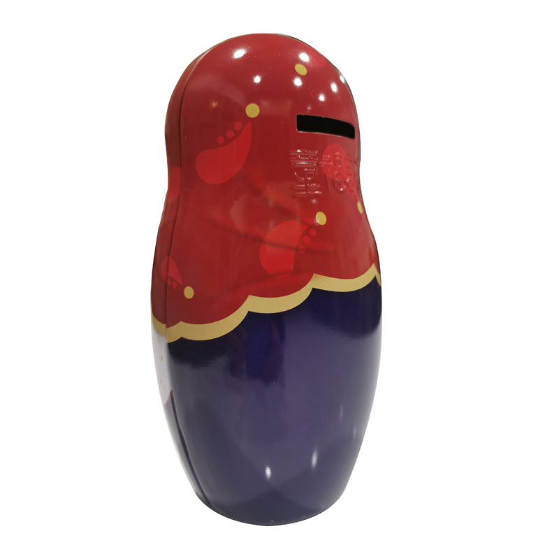 Custom Printing Russia Doll Tin Container Metal Can