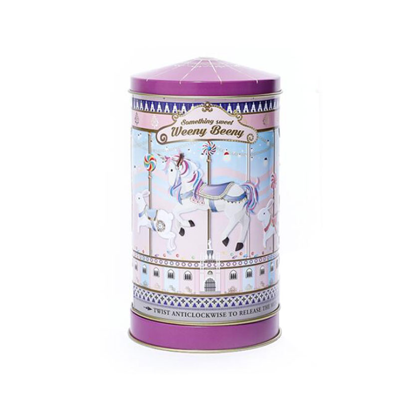 Custom Order Luxury Carousel Tin Can Merry-go-round Musical Gift