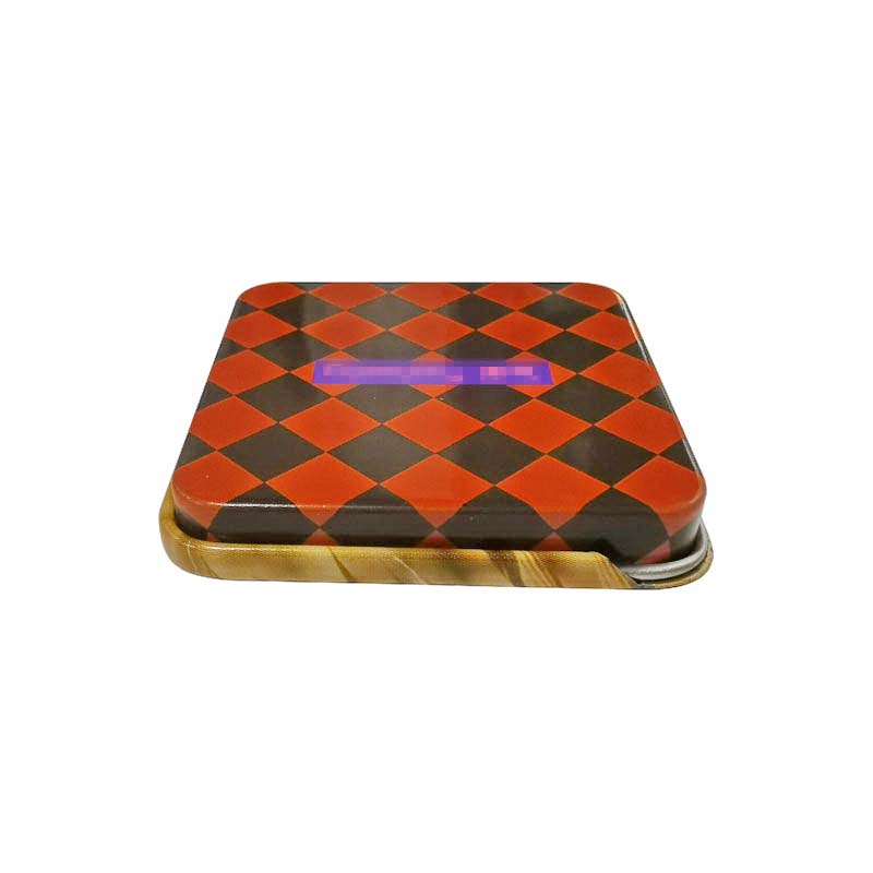 Display Use Pocket Size Custom Printing Square Shape Slide Lid Tin Box