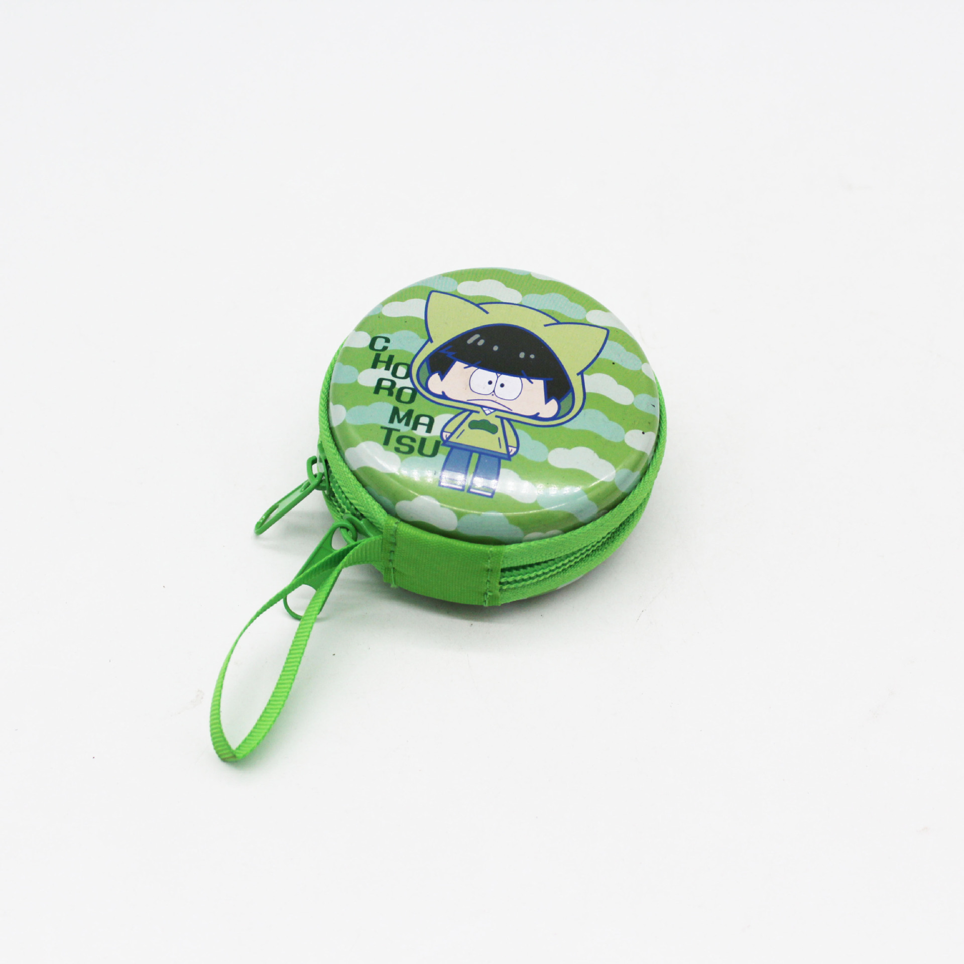 Wholesale Round Zipper Metal Tin Box with Hook Food Grade Portable Candy Case Coin Purse