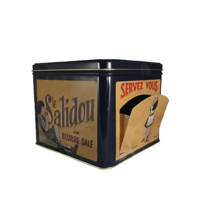 Custom Logo Square Windowed Recyclable Tinplate Tin Box Retail Gifting Packing