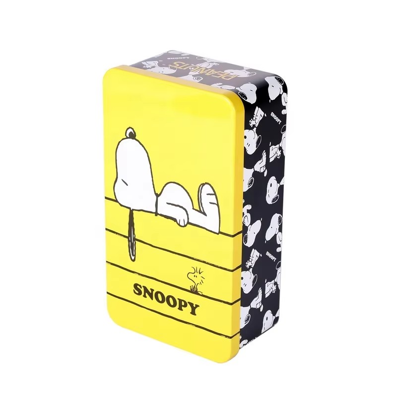 Rectangular Metal Custom Print Christmas Gift Packaging Socks Tinplate Container