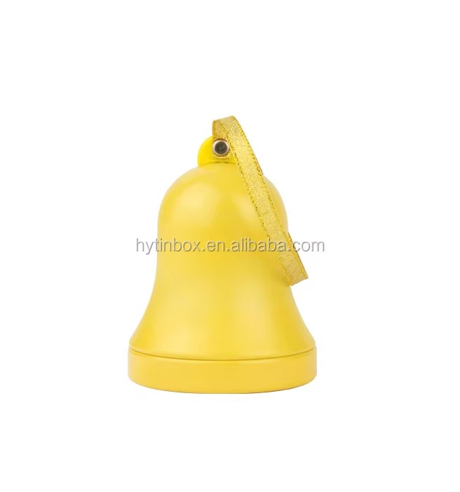 Custom Printing Bell Shaped Chocolate Tin Box with Ribbon and Music Movement